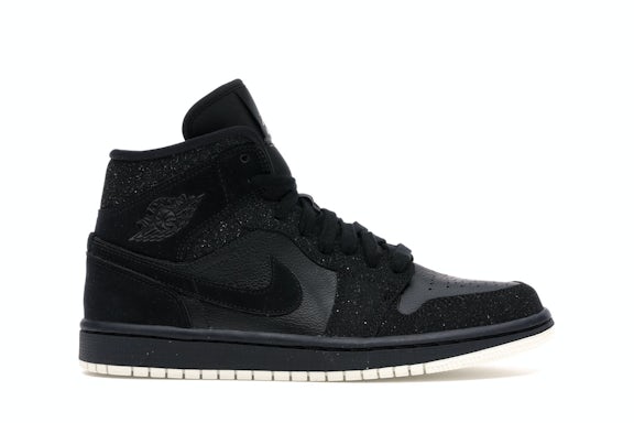 Jordan 1 Mid Glitter Black (Women's)