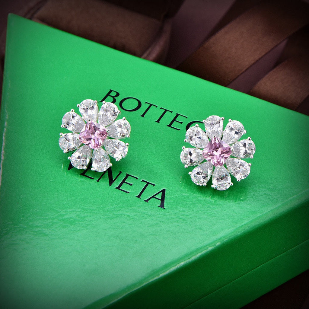 18K BVLGARI Pink Crystals Earrings