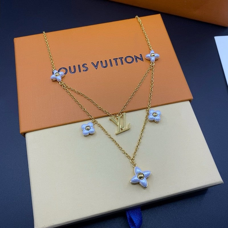 18K Louis Vuitton Floragram Necklace