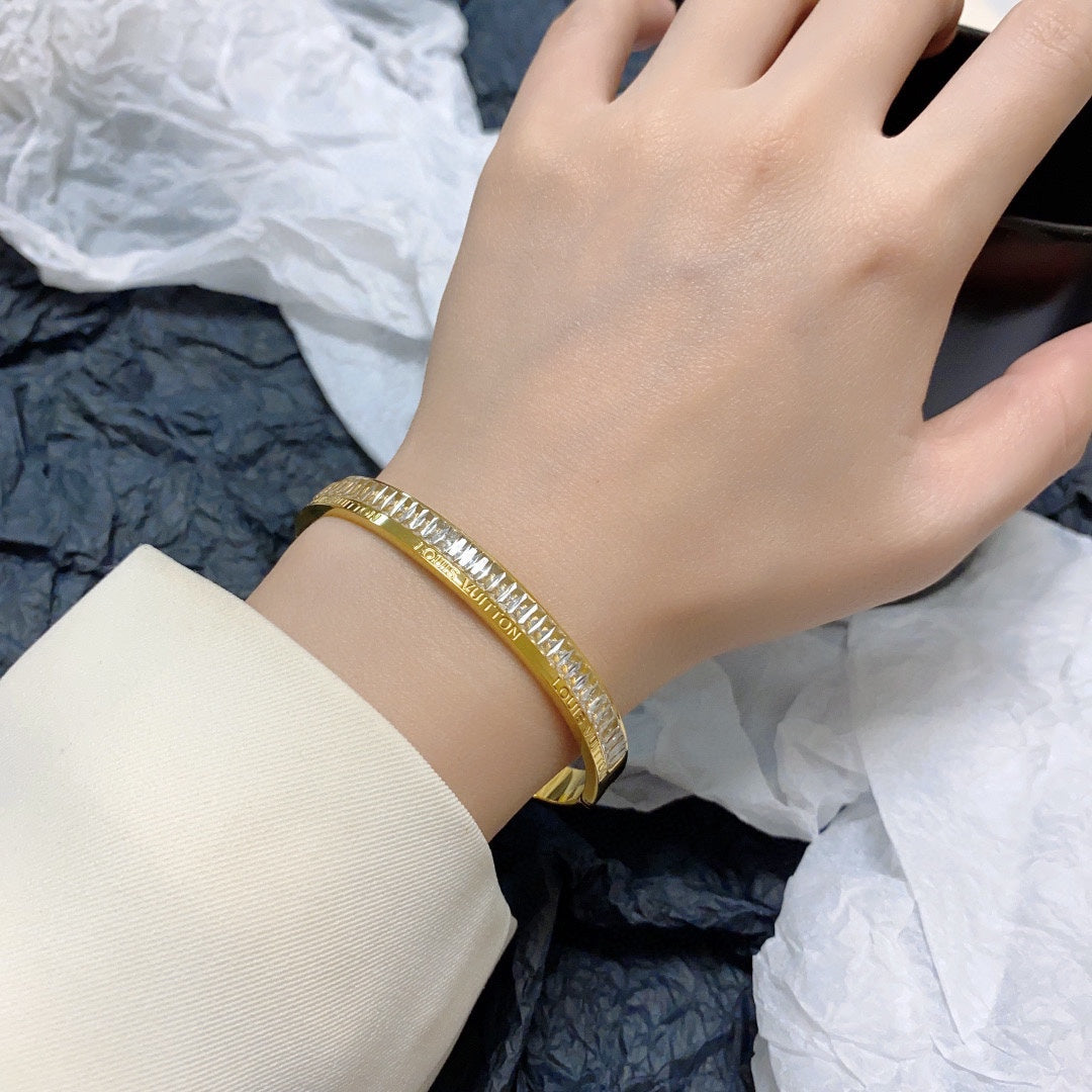 18K Louis Vuitton Crystals Bracelet