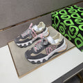 Dolce & Gabbana Gray, Cream and Pink Sneakers — front
