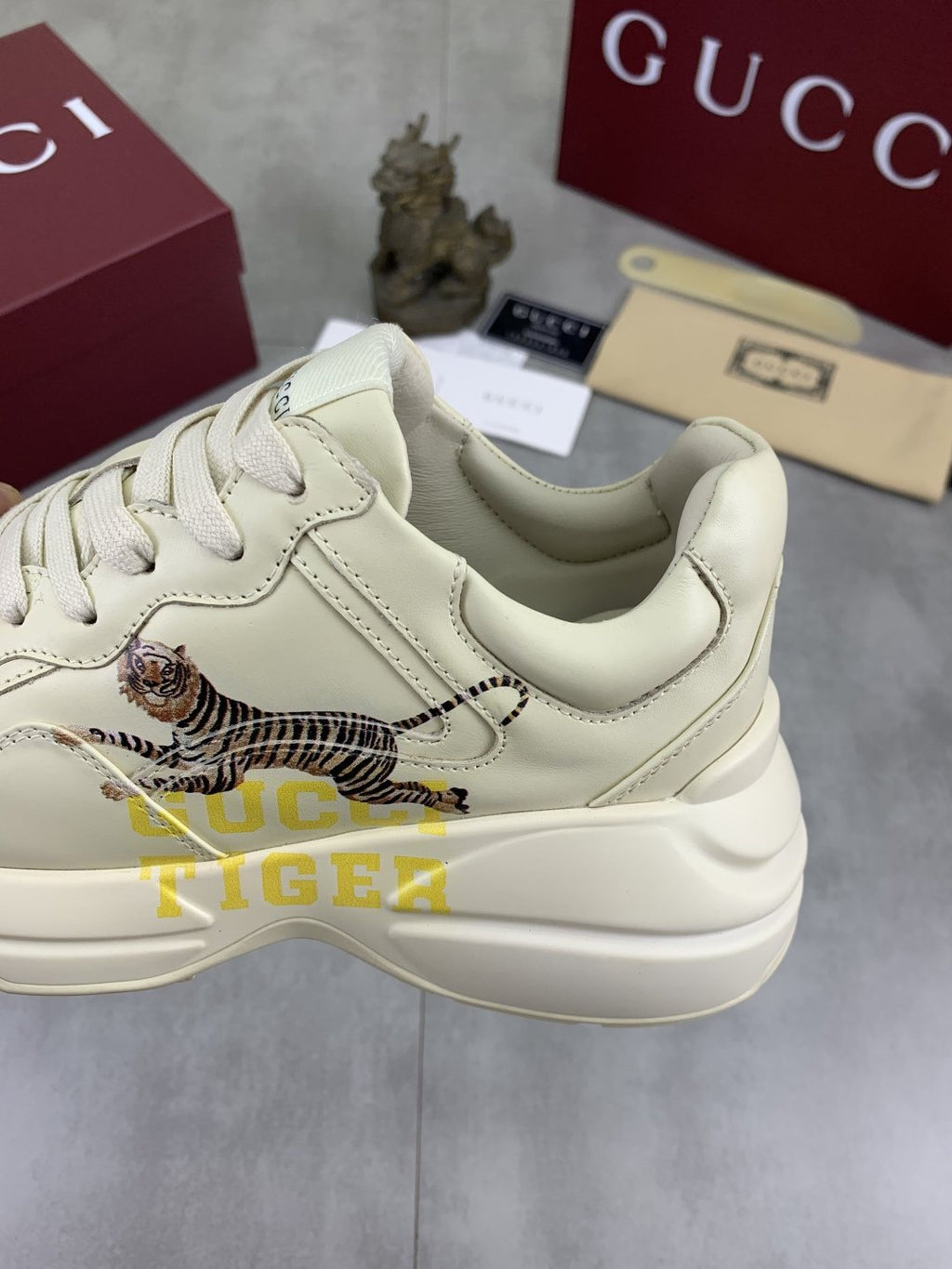 Gucci Tiger Graphic Chunky Sneakers — detail