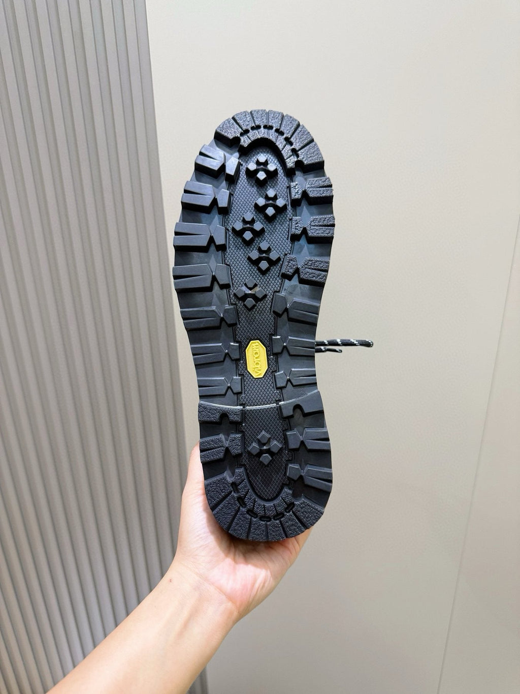 Moncler Black Lug-Sole Lace-Up Boots — detail