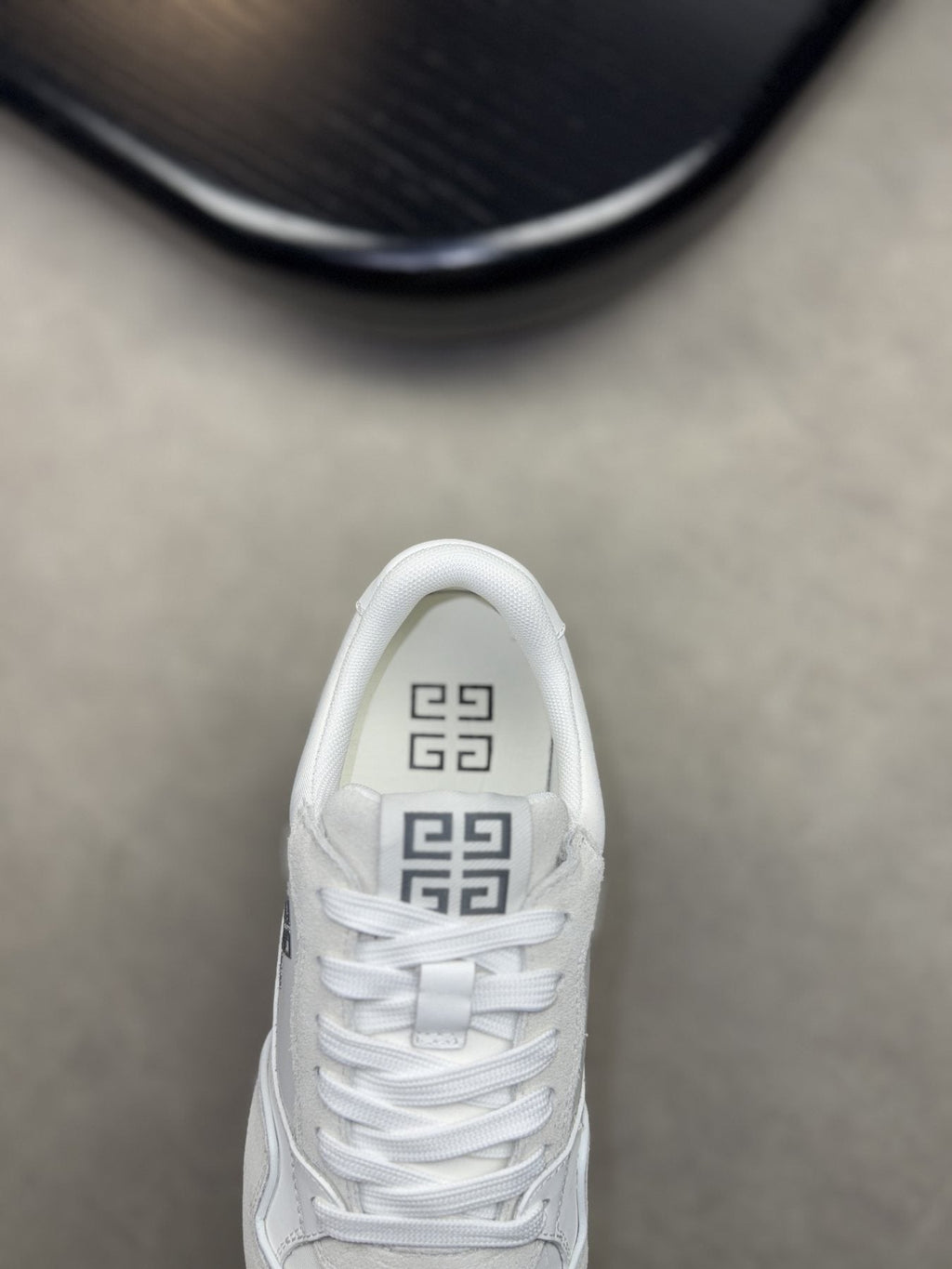 Givenchy White and Light Gray Low-Top Sneakers — detail