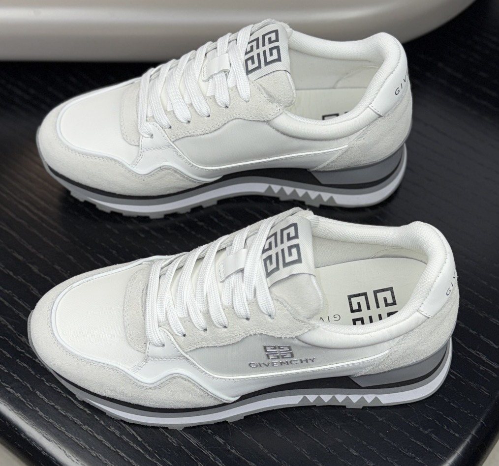 Givenchy White and Light Gray Low-Top Sneakers — hero