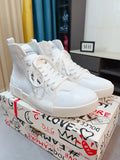 Dolce & Gabbana White Lace-Up High-Top Sneakers — hero