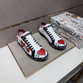 Dolce & Gabbana Men's Red Heart Low-Top Sneakers — hero