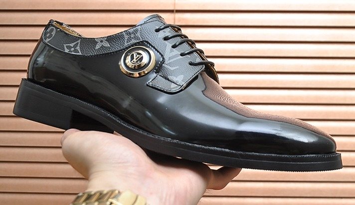 Louis Vuitton Patterned-Trim Lace-Up Dress Shoes — hero