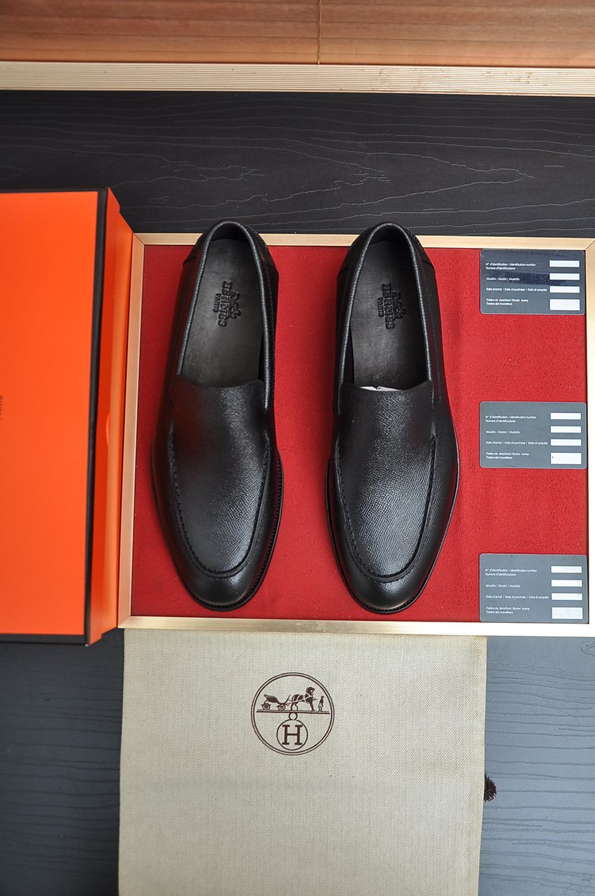 Hermès Stitched Apron Loafers — front