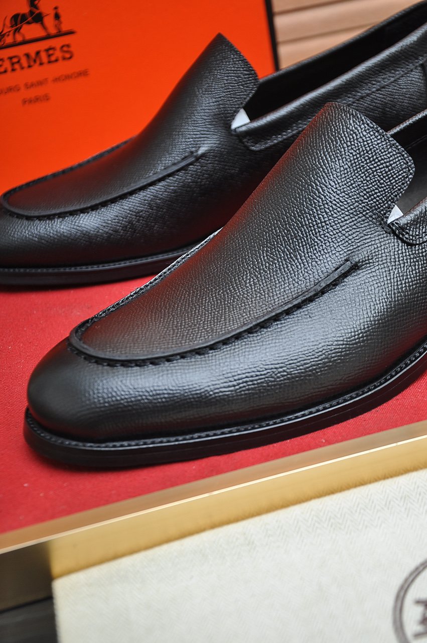 Hermès Stitched Apron Loafers — detail
