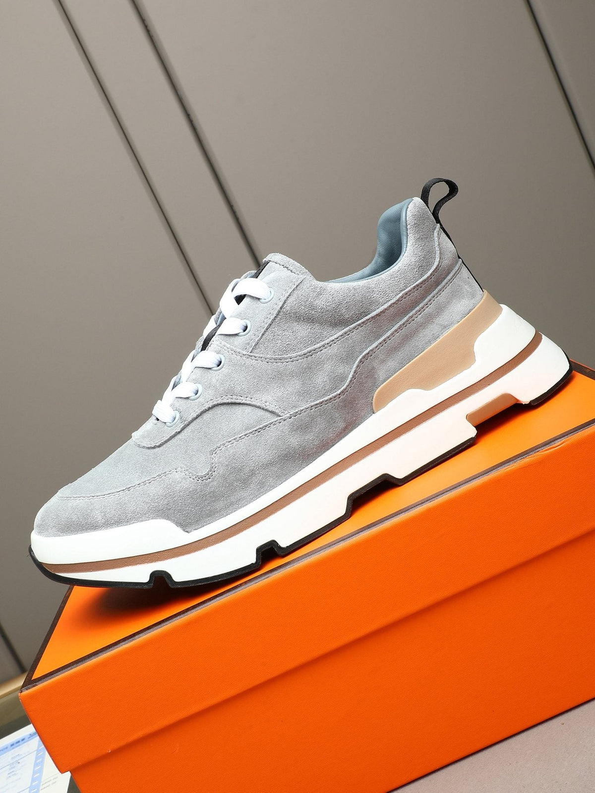 Hermès Layered-Sole Men's Sneakers — side