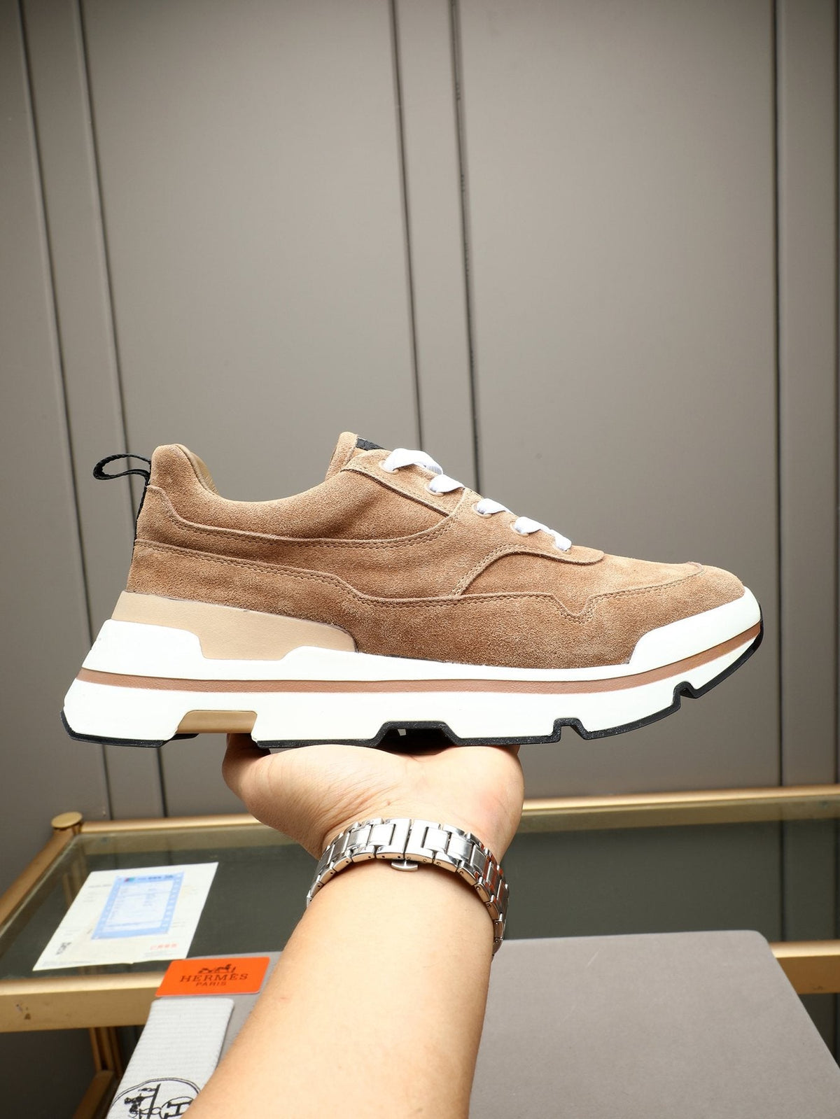Hermès Layered-Sole Men's Sneakers — model