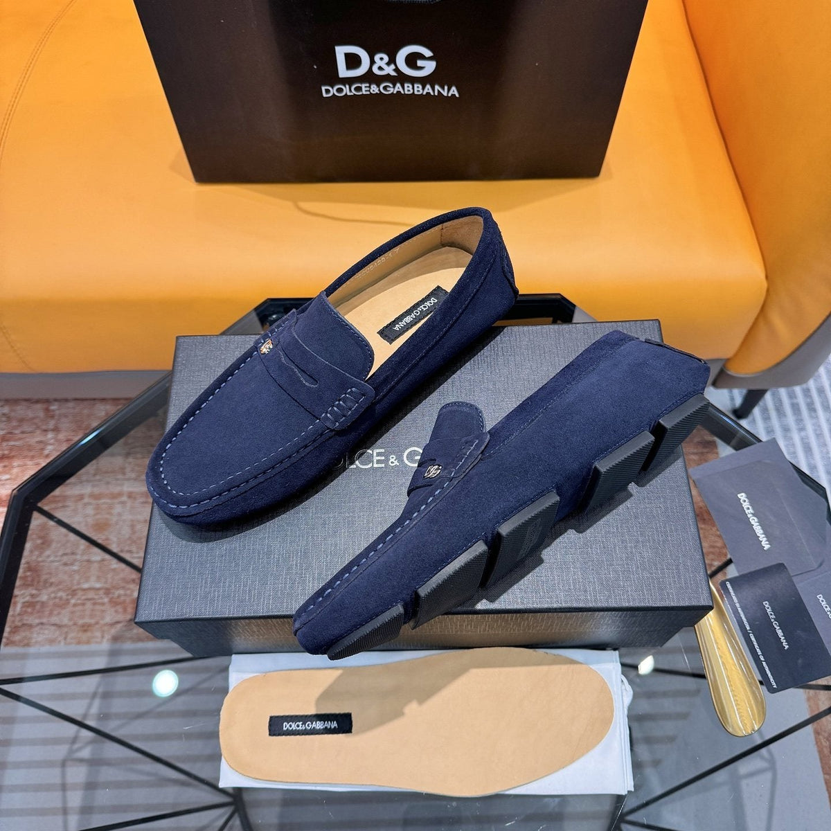 Dolce & Gabbana Moc-Toe Driving Loafers — side