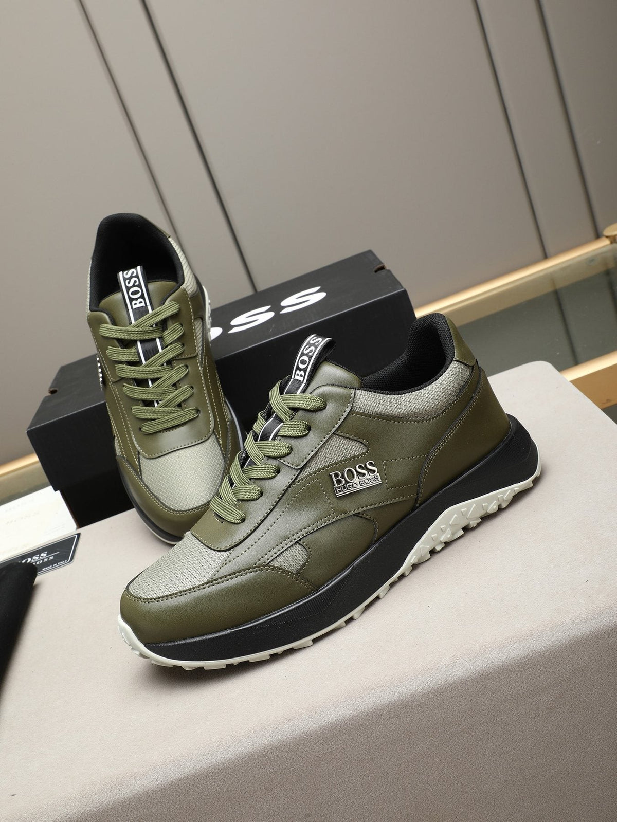 Hugo Boss Paneled Low-Top Sneakers — side
