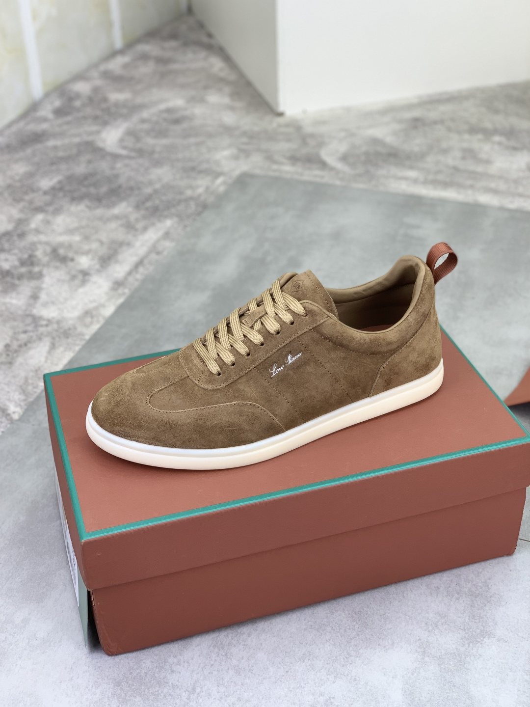 Loro Piana Paneled Low-Top Lace-Up Shoes — side