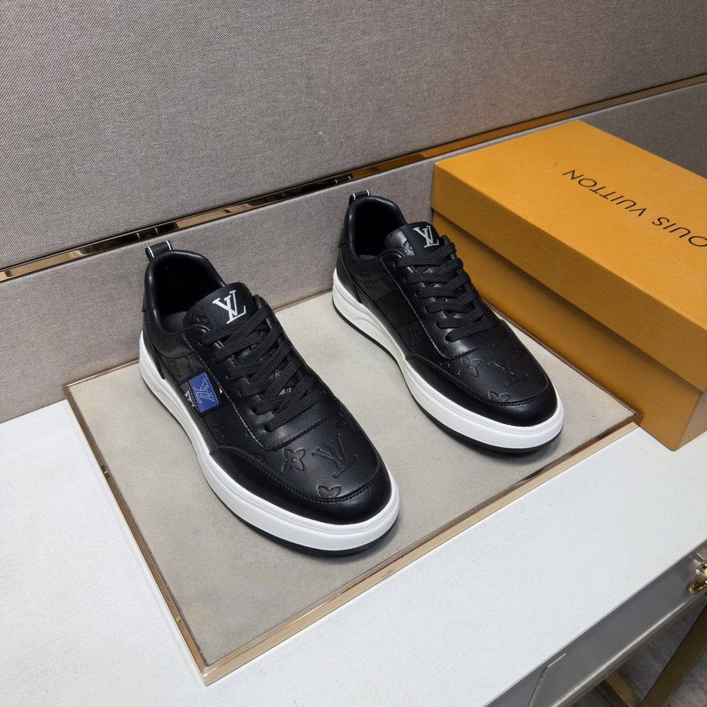 Louis Vuitton Blue-Accent Low-Top Sneakers — front