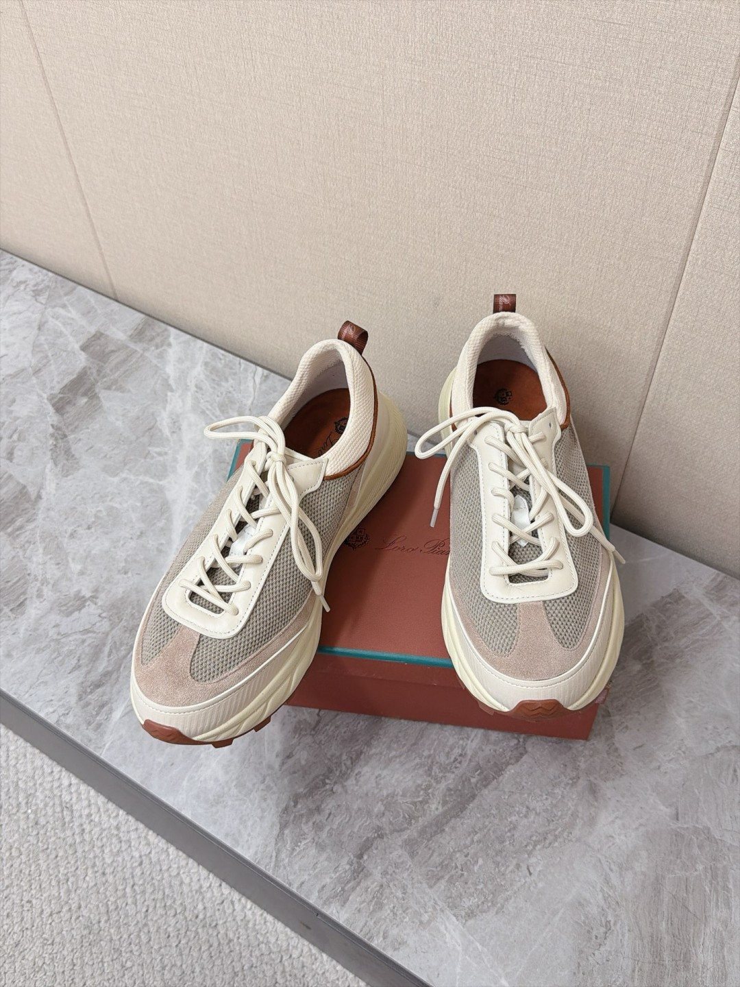 Loro Piana Paneled Low-Top Sneakers — front