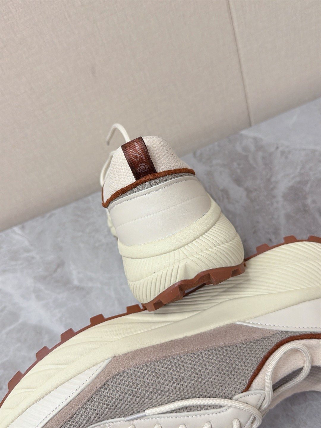 Loro Piana Paneled Low-Top Sneakers — detail