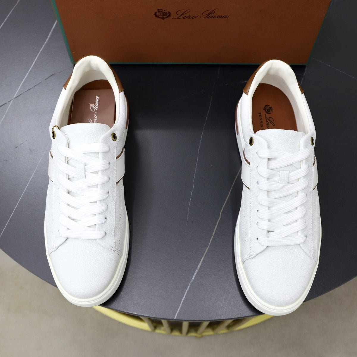 Loro Piana Week End Walk Lace-Up Sneakers — front