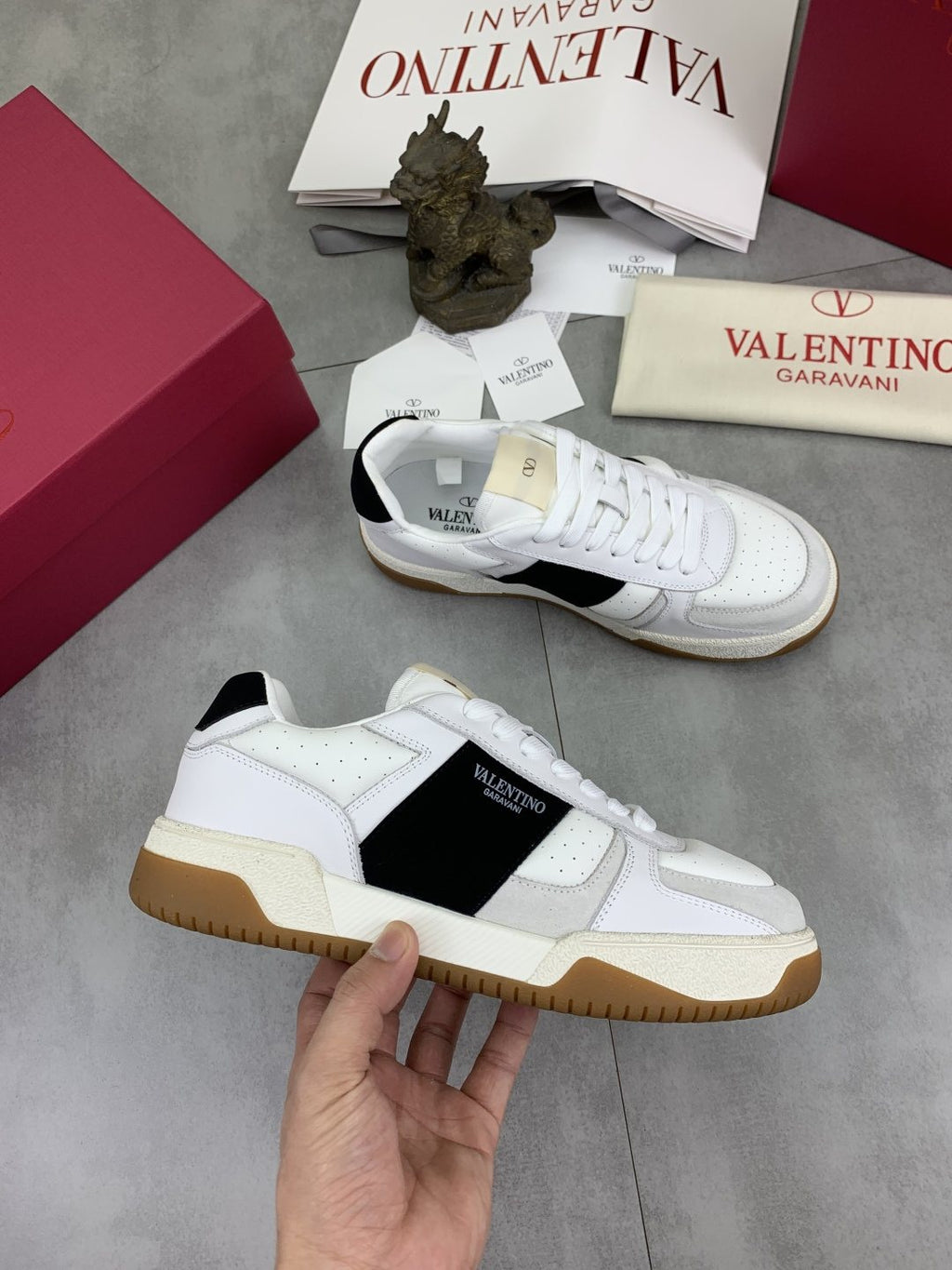 Valentino Color-Block Low-Top Sneakers — side