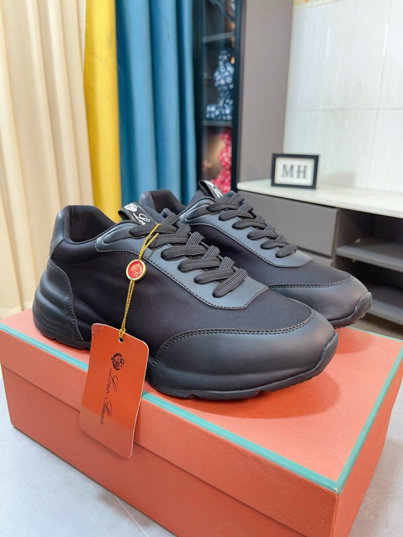 Loro Piana Sculpted-Sole Lace-Up Shoes — front