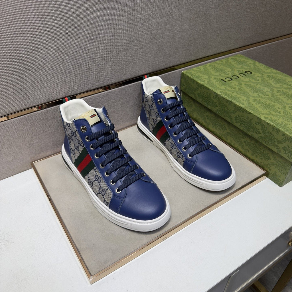 Gucci Men's Striped High-Top Sneakers — front