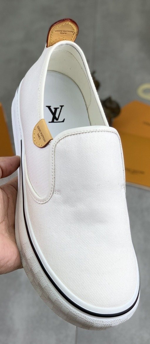 Louis Vuitton Elastic-Gore Slip-On Sneakers — front