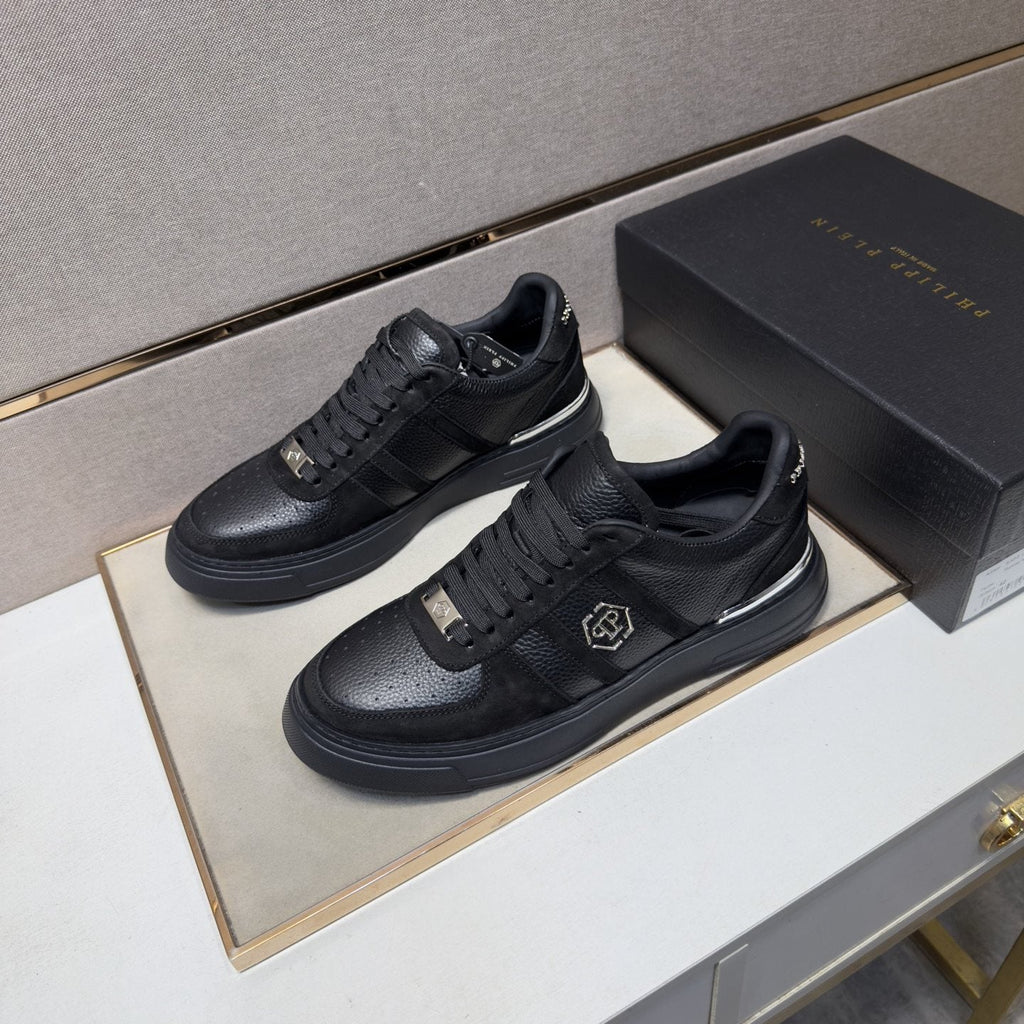 Philipp Plein Men's Paneled Low-Top Sneakers — front