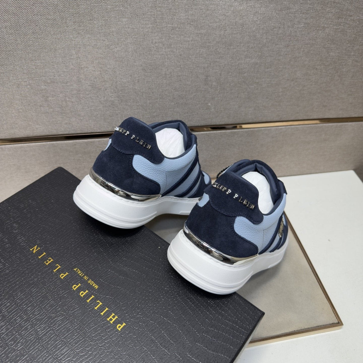 Philipp Plein Men's Paneled Low-Top Sneakers — back