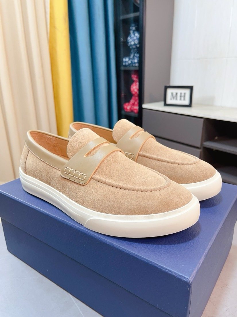 Dior Strap Loafers with Contrast Soles — front