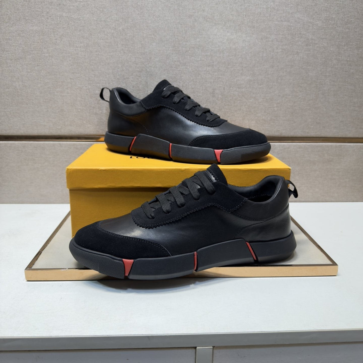 Louis Vuitton Men's Paneled Low-Top Sneakers — side