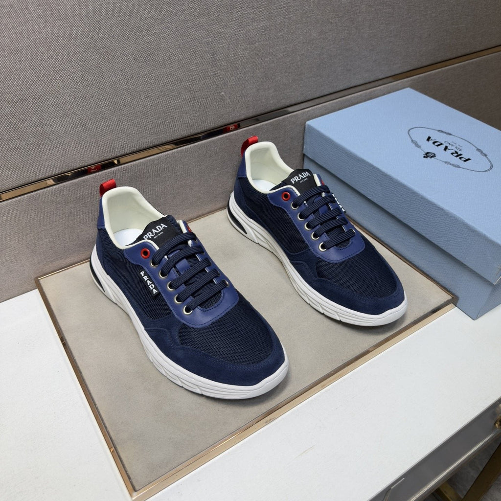 Prada Men's Paneled Low-Top Sneakers — hero