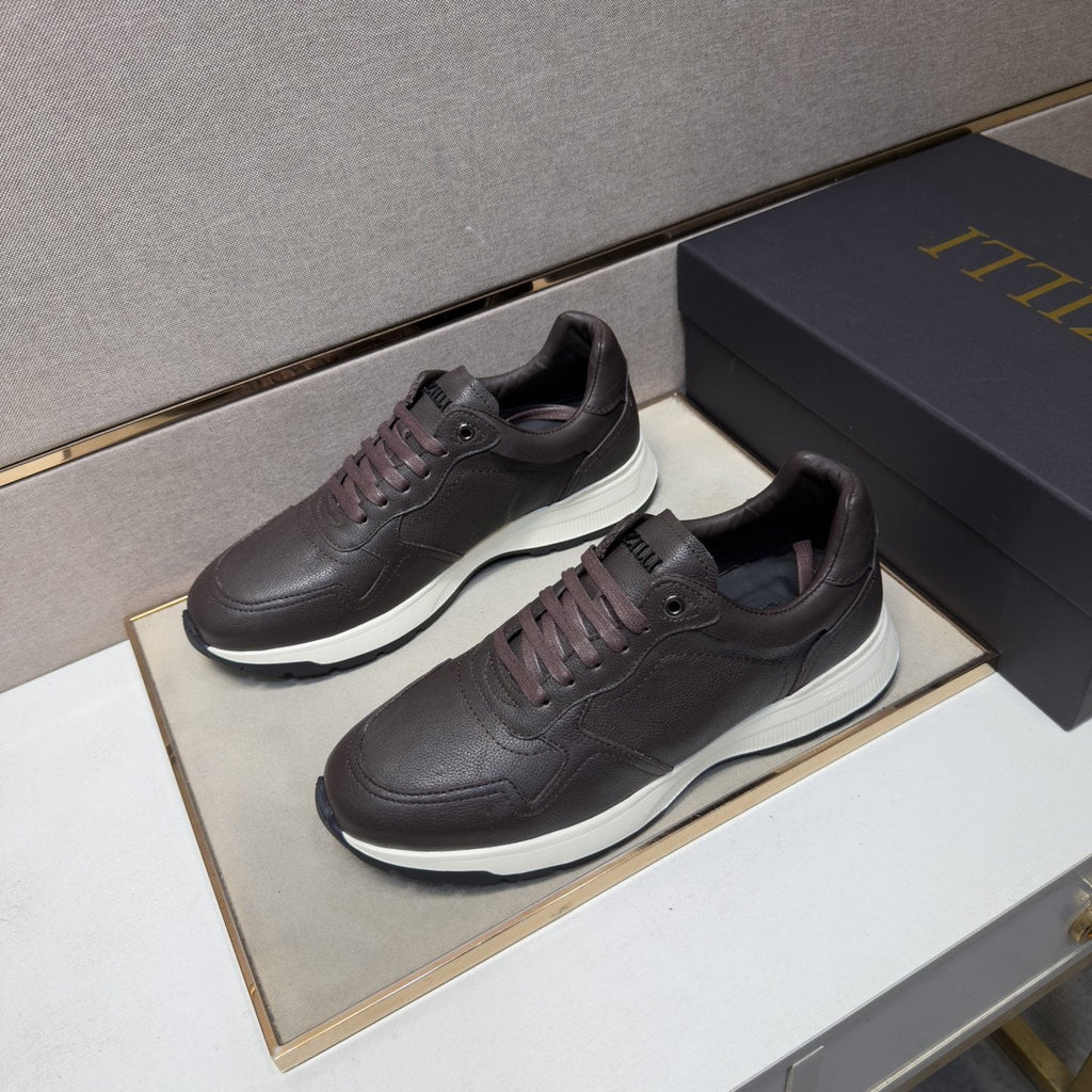 ZILLI Panel-Detail Lace-Up Sneakers — front