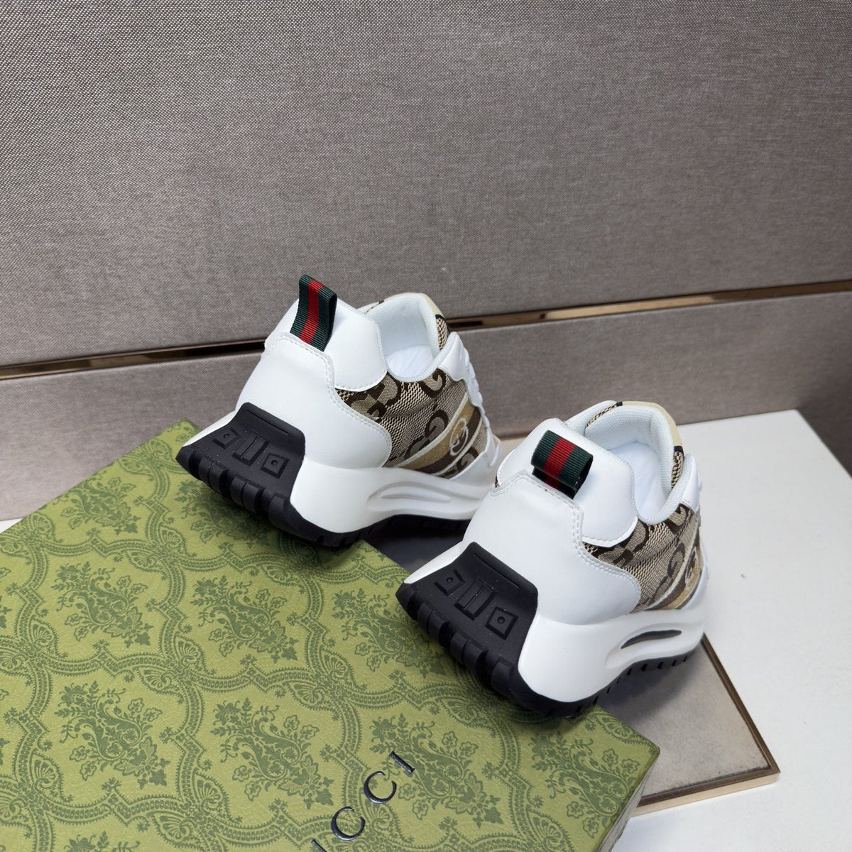 Gucci Patterned Low-Top Sneakers — back