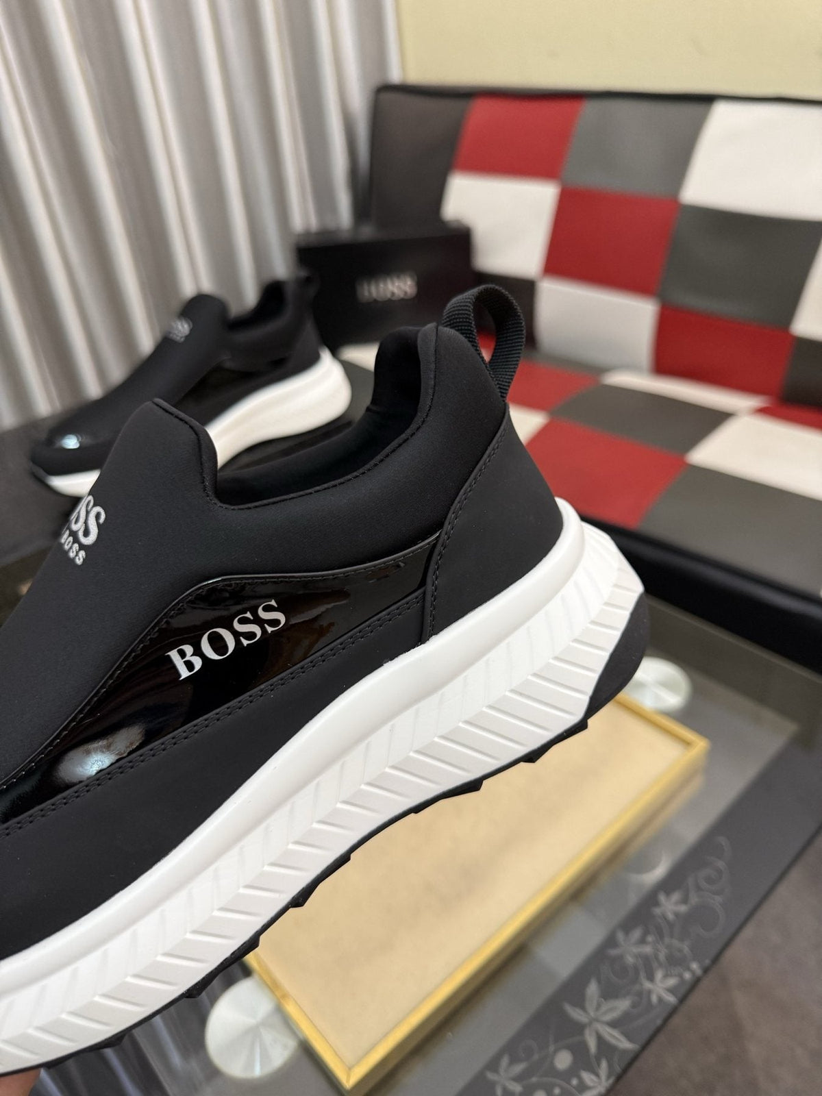 Hugo Boss Thick-Sole Slip-On Sneakers — side