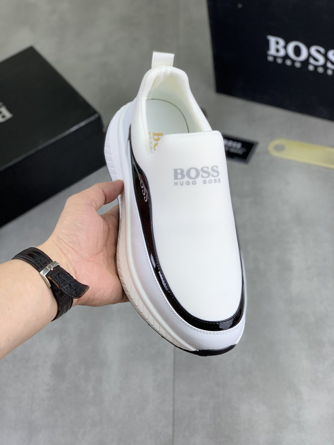 BOSS Low-Top Slip-On Sneakers — model