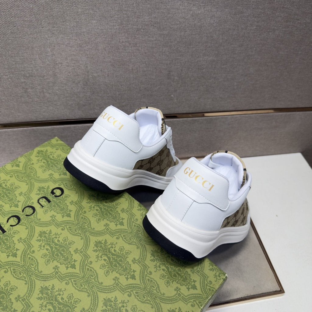 Gucci Men's Patterned-Panel Sneakers — back