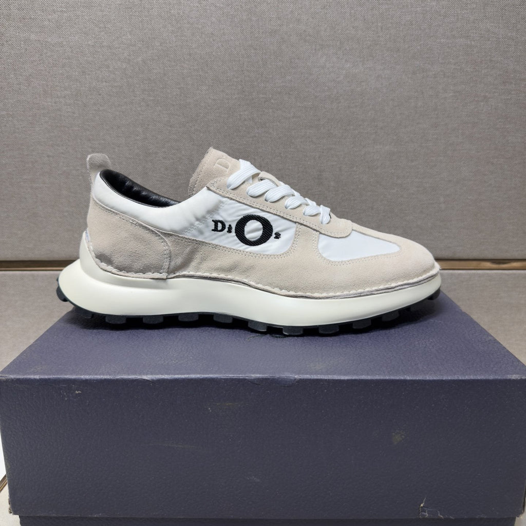 Dior Men's Paneled Low-Top Sneakers — side