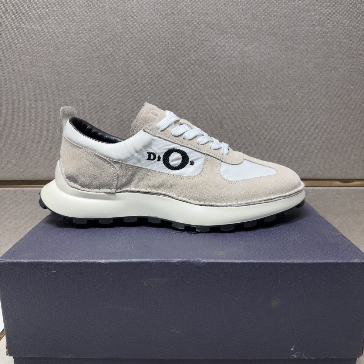 Dior Men's Paneled Low-Top Sneakers — side