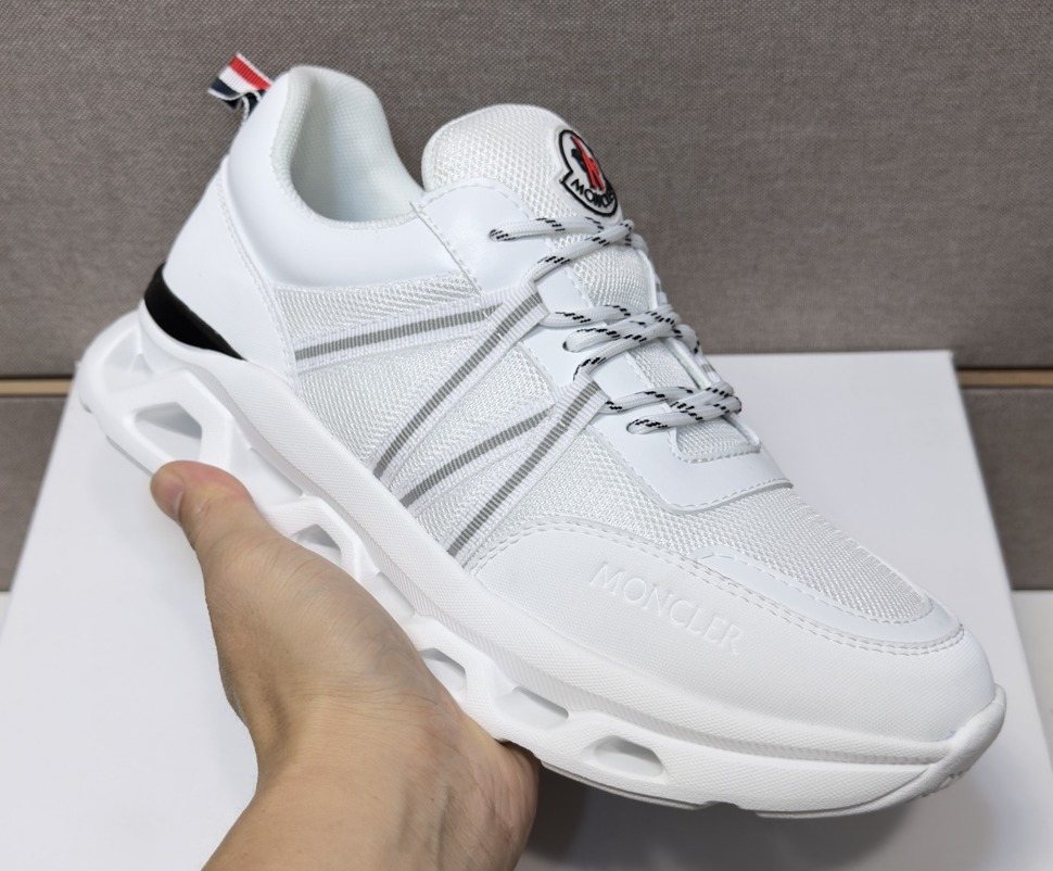 Moncler Men's Layered Lace-Up Sneakers — front