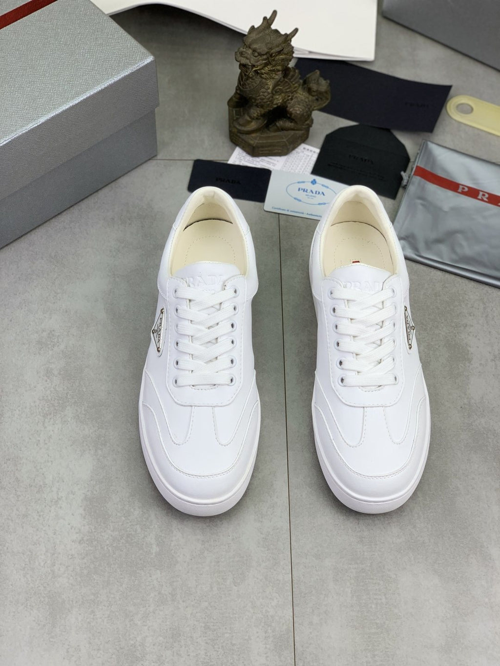 Prada Paneled Low-Top Sneakers — front