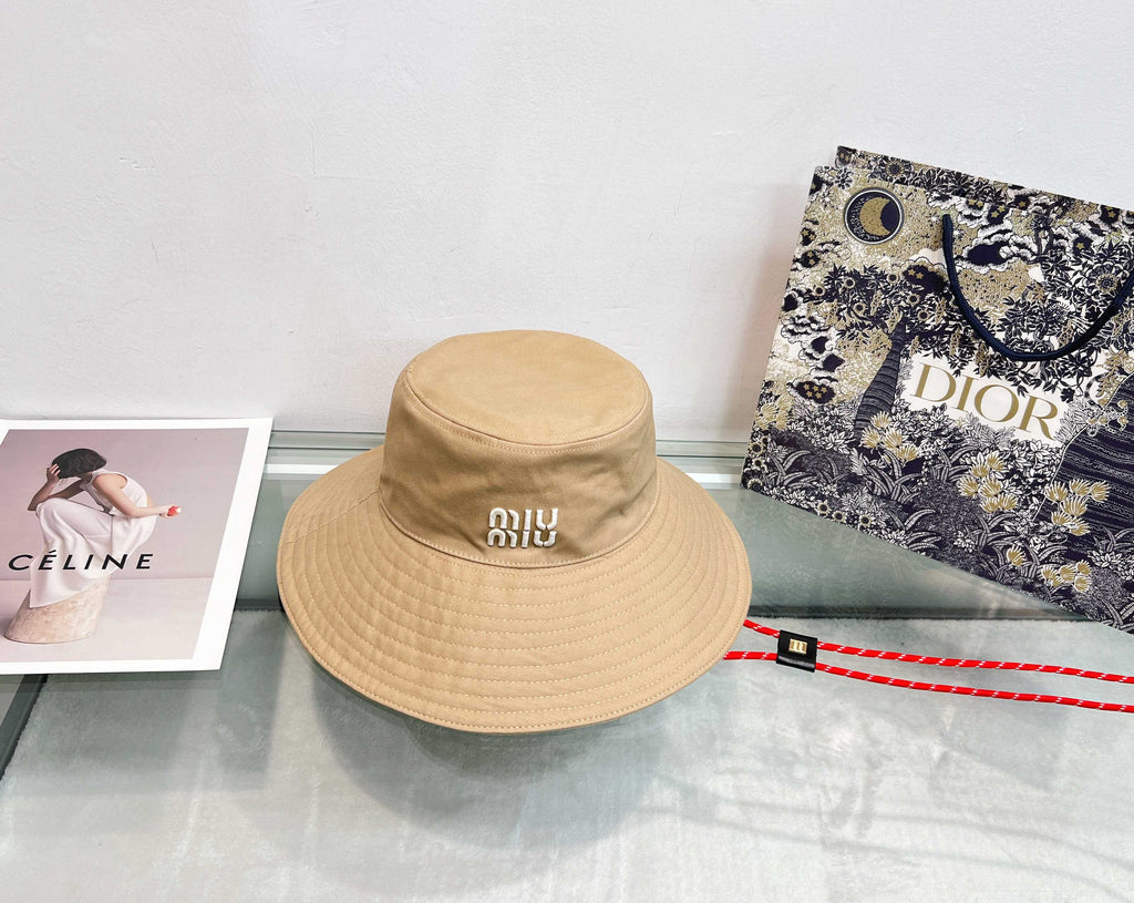 MIU MIU Wide Brim Bucket Hat
